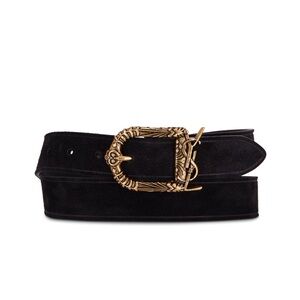 YSL black suede belt
